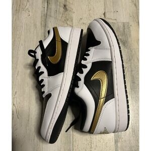Size 9.5 - Air Jordan 1 Low Gold Swoosh